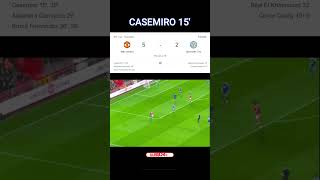 Casemiro Goal 15quot  MU vs Leicester [upl. by Anirdnaxela]