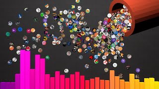 Marbles vs Music  Visualizer Bars Battle Royale [upl. by Lindi]