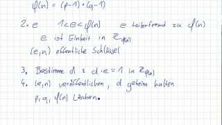 Mathematik für Informatik Studenten 59  RSA  Wie geht das [upl. by Bakerman]