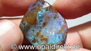 Opal Boulderopal Boulder Opal mit Bohrung [upl. by Ahk]