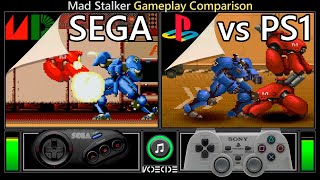 Mad Stalker Sega Genesis vs PlayStation Gameplay Comparison [upl. by Amehsyt118]