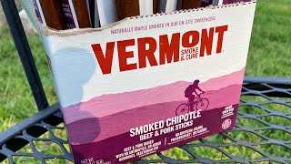 Vermont smoke and cure smoked chipotle beef and pork sticks review [upl. by Dielu]