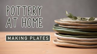 POTTERY AT HOME  Making Plates [upl. by Euqinomad867]