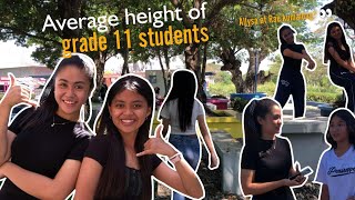 AVERAGE HEIGHT OF GRADE 11 STUDENTS  STATISTICS AND PROBABILITY [upl. by Aerdnat777]