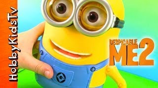 Talking Minion Dave Toy Review with HobbyKids [upl. by Anitniuq]