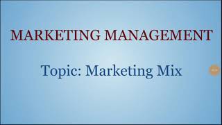 Marketing Management  Marketing Mix  UGCNET MBA BBA BCOM MCOM [upl. by Devine]