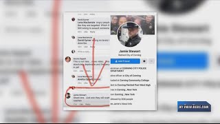 Former Corning Police Officer underfire for comments on social media [upl. by Rudolfo611]