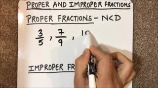 WHAT ARE PROPER AND IMPROPER FRACTIONS  EASILY EXPLAINED [upl. by Haelak]