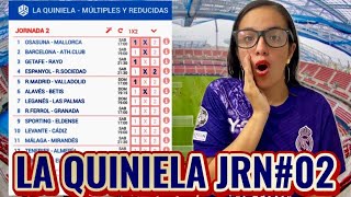 MIS PRONÓSTICOS PARA LA QUINIELA JORNADA 02  PRONÓSTICOS ANÁLISIS [upl. by Ludie]