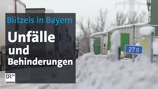 Glatteis in Bayern Unfälle und Behinderungen  BR24 [upl. by Gonzalo]