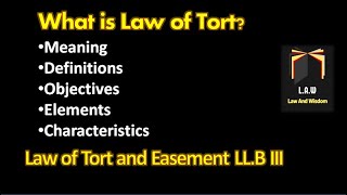 What is Law of Tort   Law of Torts and Easement [upl. by Arlette]