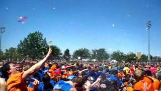 EPIC Water Balloon Fight  Worlds largest water balloon fight  People are awesome [upl. by Loseff]