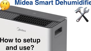 Midea Dehumidifier MAD50PS1AWT Setup amp Use [upl. by Attenyw293]