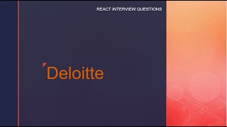 Deloitte React Interview Questions [upl. by Acinod355]