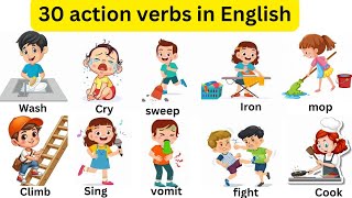 🤩30 Action Verbs in English [upl. by Cartie]