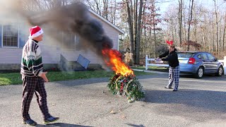 Psycho Kid Torches Christmas Tree [upl. by Roseanne991]