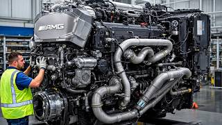 Man Fully Assembles Mercedes TRUCK ENGINE Perfectly  Start to Finish by truckschannelrazborgruz [upl. by Poll]