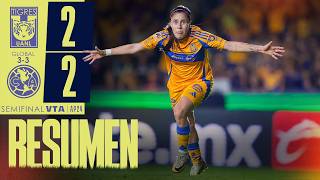 📹 El Resumen Femenil  Tigres 22 América Femenil  Semifinal Vuelta  Apertura 2024 [upl. by Tyrone]