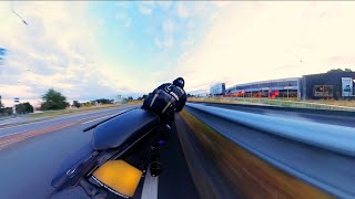 Sunset Cruise  YAMAHA R1 AKRAPOVIC  QUICKSHIFTER 4K [upl. by Tati]