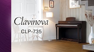 Yamaha Clavinova CLP735 Digital Piano Overview [upl. by Averir]