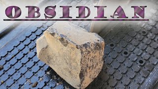 Cutting and Cabbing Purple Pink Silver Sheen Obsidian Cabochons 162 and 163 [upl. by Anasus]