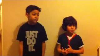 Bruno Mars Grenade Cover Musty Two Brothers Singing 10 year old [upl. by Ahsinek56]