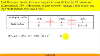 Zadanie z procentami  Zmiany procentowe  Matfiz24pl [upl. by Pasia]