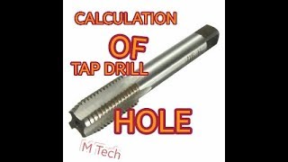 TAP Drill Size calculation  full in Hindi  Part 1 [upl. by Imre]