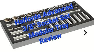 Halfords Advanced 31 Piece 38quot Socket Set Modular Tray Review [upl. by Alrep]