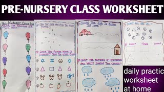 Daily practice worksheets for pre nursery class and nursery class  kindergarten worksheetsnursery [upl. by Marja765]