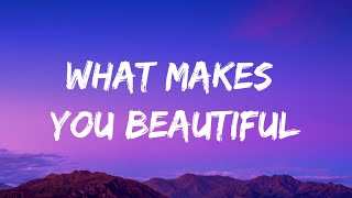 One Direction  What Makes You Beautiful Lyrics [upl. by Keelia]