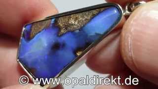 Boulderopal Opal Opal Anhänger 000706 a [upl. by Werbel727]