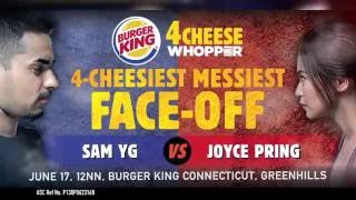 Burger King 4 Cheesiest Messiest Face Off [upl. by Heyes]