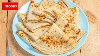 Crepes Recipe  How to Make Crepes In a Blender  Breakfast Recipes  Infoods [upl. by Kurt368]