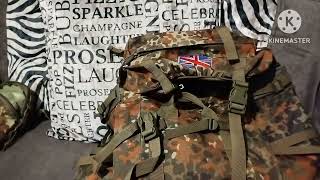 Unbranded 80 liter German army bergen in flecktarn REUPLOAD 2023 [upl. by Ahsiek]