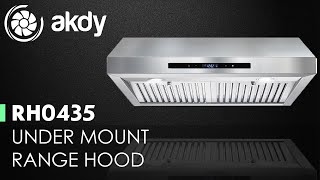 AKDY Under Mount Range Hood Model RH0435 Product Showcase [upl. by Cristy275]