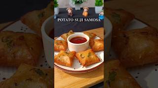 Potato suji samosatrendingpotato snackssuji snackssamosa potato samosa food shortsyt shorts [upl. by Sivam]