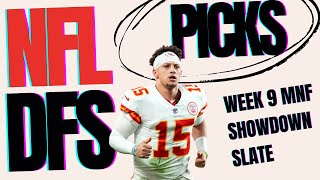 Week 9 MNF DFS Showdown Picks amp Strategy DraftKings [upl. by Trent]