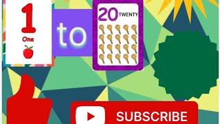 1 to 20 counting number shorts learning youtube unique educationlearning for kids [upl. by Eihctir]