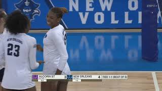 Defne Eciroglu New Orleans volleyball vs Alcorn State University 3rd set part1 14 09 2024 NCAA D1 [upl. by Lemay275]