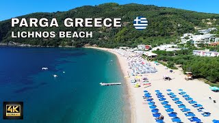 PARGA GREECE 4K LICHNOS BEACH DRONE VIEW [upl. by Norina]