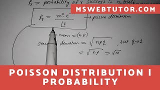 Poisson Distribution  Probability  Video Tutorial in Hindi  mswebtutorcom [upl. by Carson]