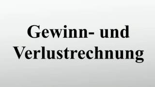 Gewinn und Verlustrechnung [upl. by Katz]