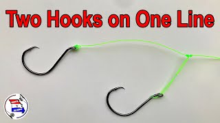 How to Tie Two Hooks onto One Fishing Line [upl. by Alimaj]