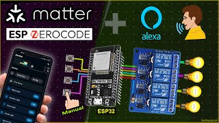 Control Multiple Relays with MATTER Protocol using ESP32 amp ESPZerocode  IoT Projects [upl. by Cardie]