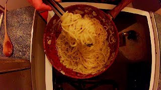 My Attempt at Jamie Olivers Sweet Leek Carbonara [upl. by Erimahs]