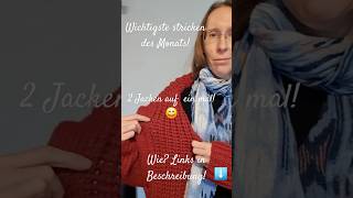 Wichtige stricken des Monats Strickjacke am stück Raglan von Unten [upl. by Fanchie421]