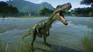 HERRERASAURUS ALL SKINS VS INDORAPTORIGUANODONPROCERATOSAURUS JURASSIC WORLD EVOLUTION [upl. by Snider]