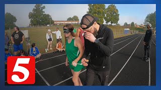 Sight School teaches sprinting to blind athletes [upl. by Bellamy]