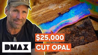 Cutting Opal Increases Value Up To 25000  Outback Opal Hunters [upl. by Dugaid242]